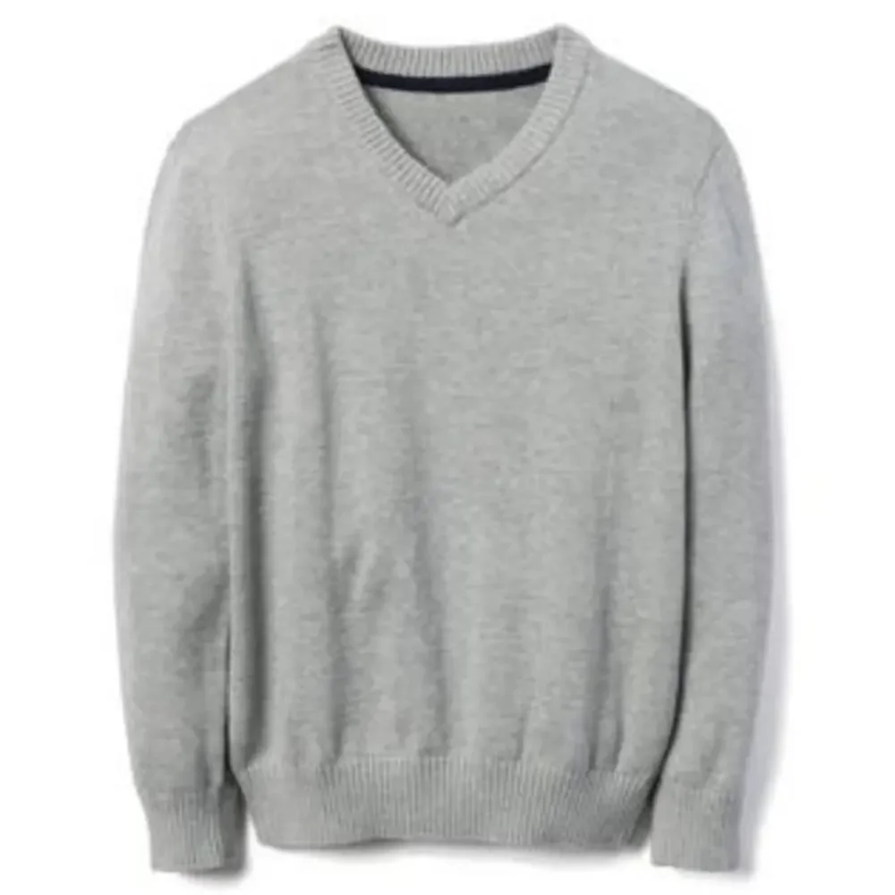 Gymboree Boys Sweater Size XS 4 Essentials Gray‎ V-Neck Long Sleeve Solid NEW
